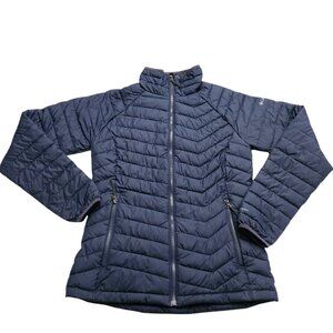 Columbia Women's Omni-Heat Powder Lite Puffer Jacket Navy Blue Size M